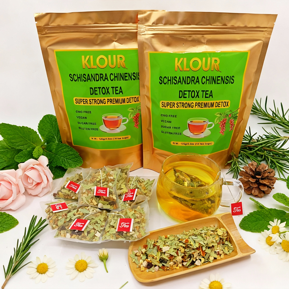 02.Total 3 Bags:Organic Smooth Detox SlimTea Schisandra Chinensis