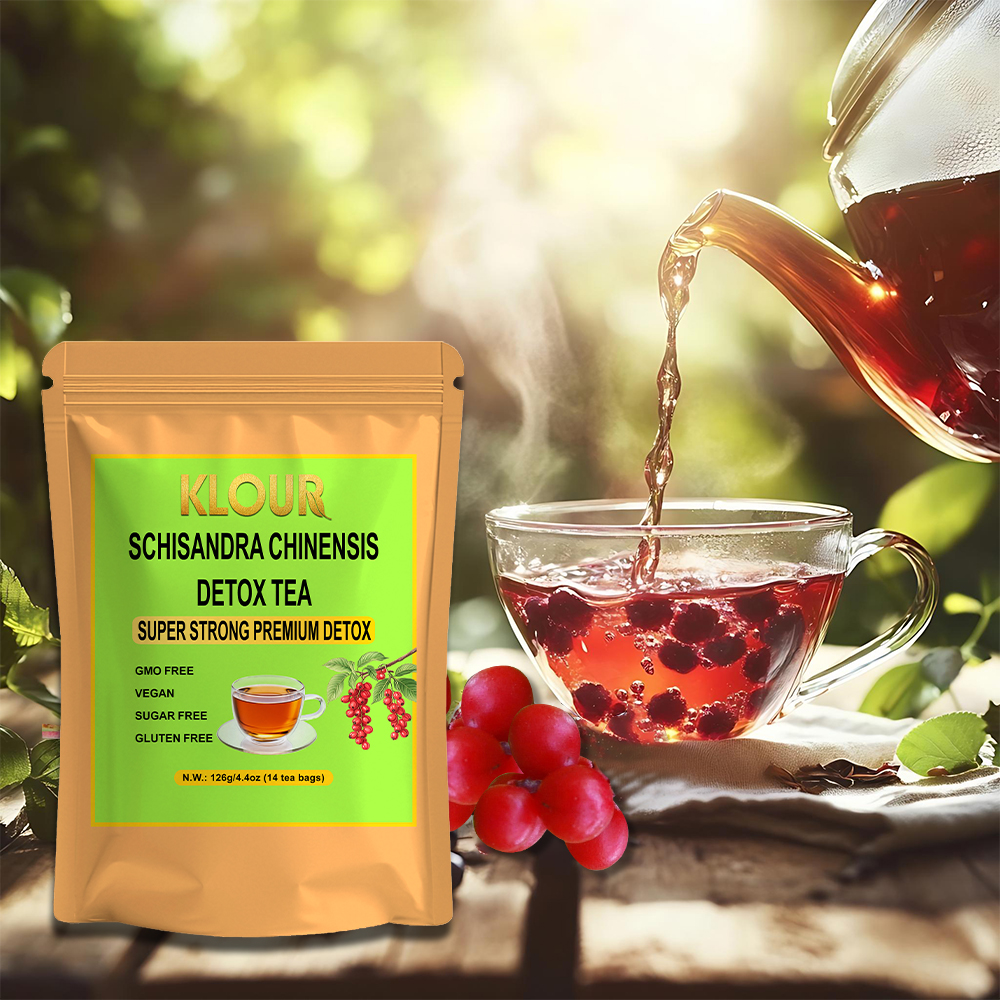 02.Total 3 Bags:Organic Smooth Detox SlimTea Schisandra Chinensis