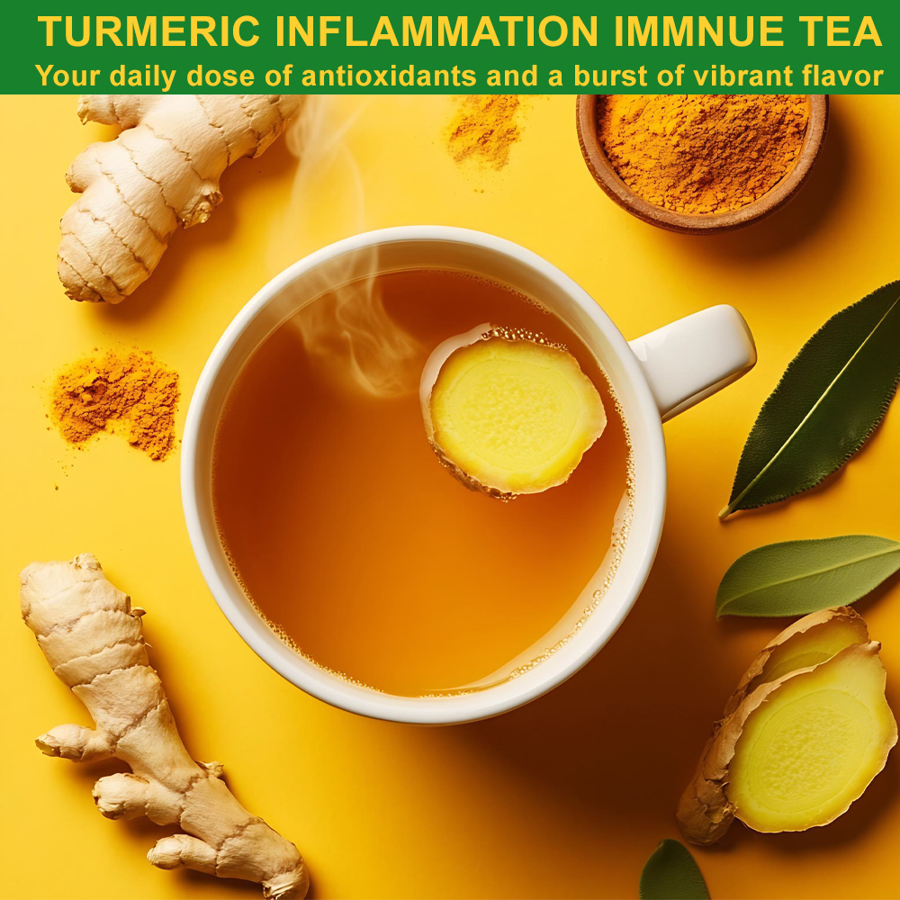 03.Total 3 Bags:Organic Turmeric Ginger Anti-Inflammation Tea
