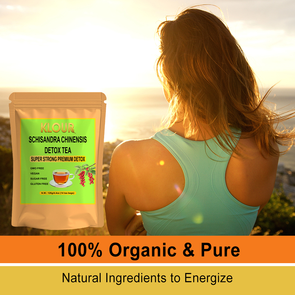 02.Total 3 Bags:Organic Smooth Detox SlimTea Schisandra Chinensis